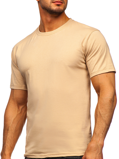 Men's Basic Cotton T-shirt Beige Bolf 192397