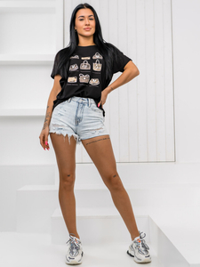 Women's Printed T-shirt Black Bolf 95T2531