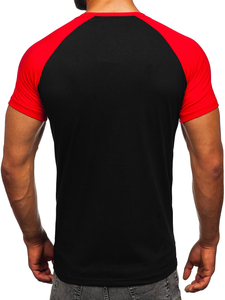 Men's T-shirt Black-Red Bolf 8T82