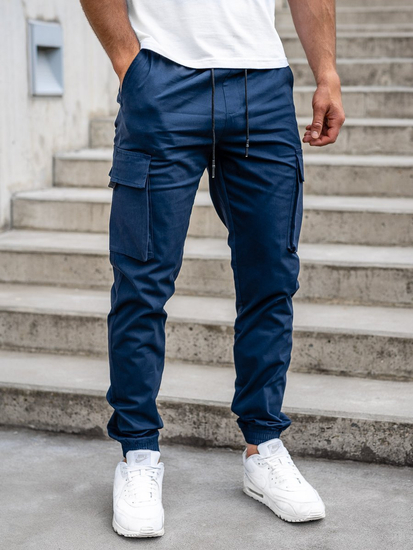 Men's Cargo Joggers Navy Blue Bolf 701