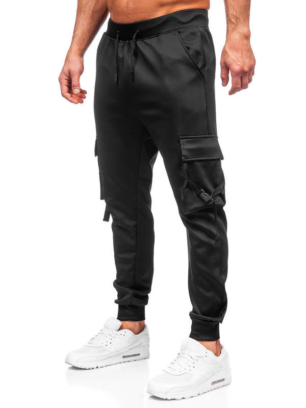 Men's Cargo Joggers Black Bolf 8K1118