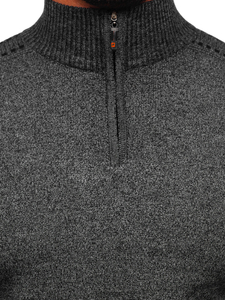 Men's Stand Up Sweater Black Bolf S8279