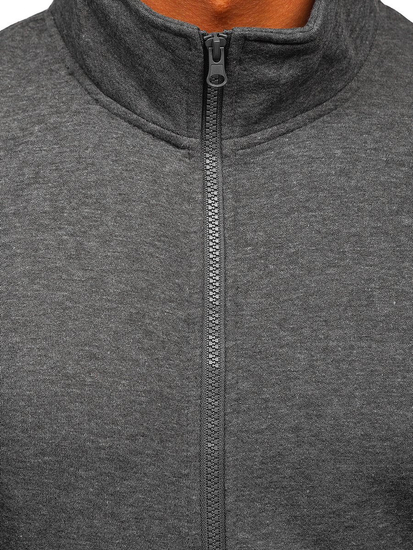 Men's Zip Stand Up Sweatshirt Anthracite Bolf B2002