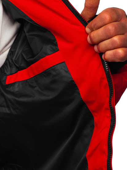 Men's Quilted Winter Jacket Red Bolf 5M756