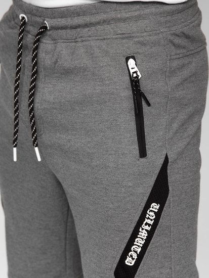 Men's Sweat Shorts Grey-White Bolf Q3875