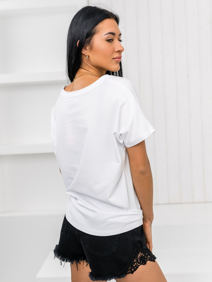 Women's Printed T-shirt White Bolf 95T2531