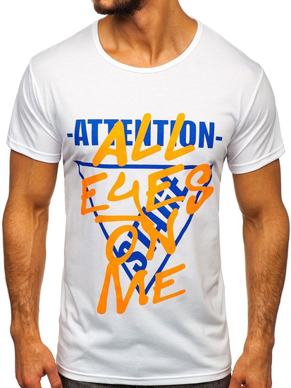 Men's Printed T-shirt White Bolf KS1995