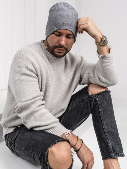 Men’s Winter Beanie Grey Bolf 387061