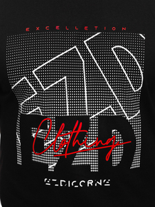 Men's Cotton Printed T-shirt Black Bolf 14748