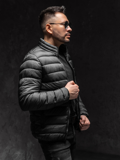 Men's Quilted Lightweight Jacket Black Bolf LY33A1