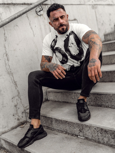 Men's Printed T-shirt White Bolf 0303A