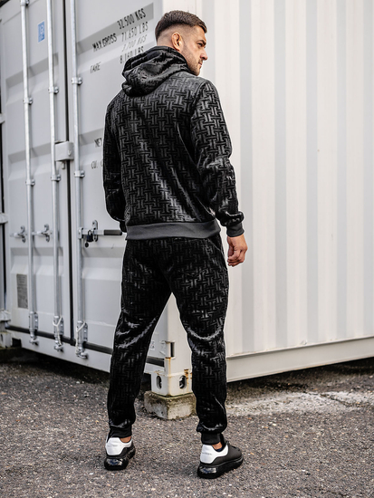 Men’s Velour Sport Outfit Black Bolf 3B113A2