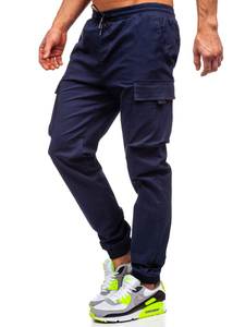 Men's Cargo Joggers Navy Blue Bolf 701