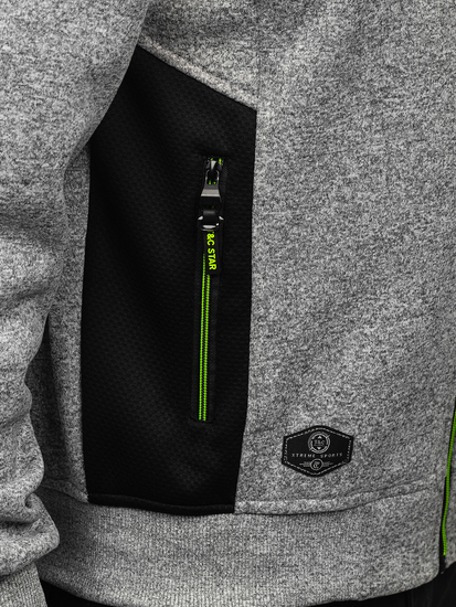 Men's Lightweight Jacket with stand up collar Grey Bolf TC1232