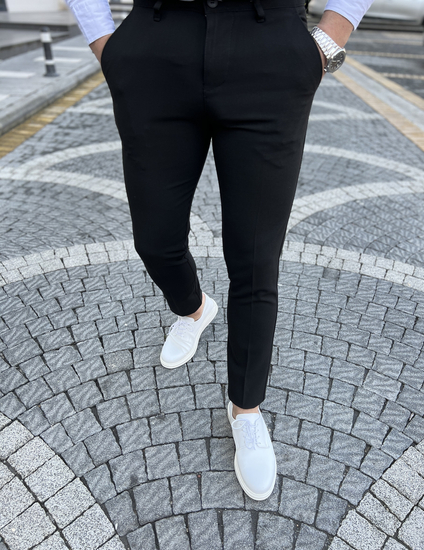 Men’s Elegant Pants Black Bolf 0031