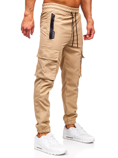 Men’s Cargo Joggers Beige Bolf HSS297