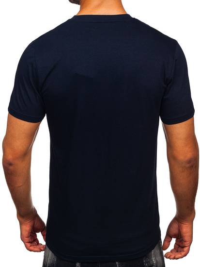 Men's Cotton Printed T-shirt Navy Blue Bolf MPO3461