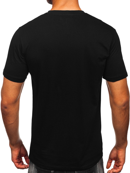 Men's Cotton Printed T-shirt Black Bolf MPO3500