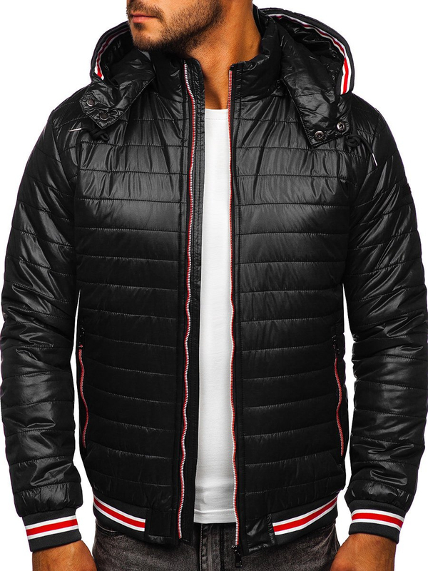Men's Quilted Lightweight Jacket Black Bolf 6191