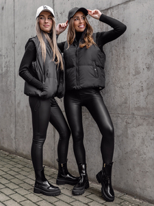 Women's Thick Quilted Gilet Black Bolf 5M3150B
