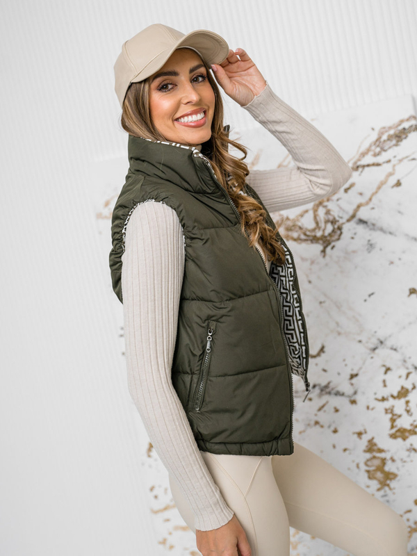 Women's Quilted Gilet Khaki Bolf 16M9092