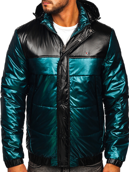 Men's Quilted Lightweight Sport Jacket Green Bolf 2145