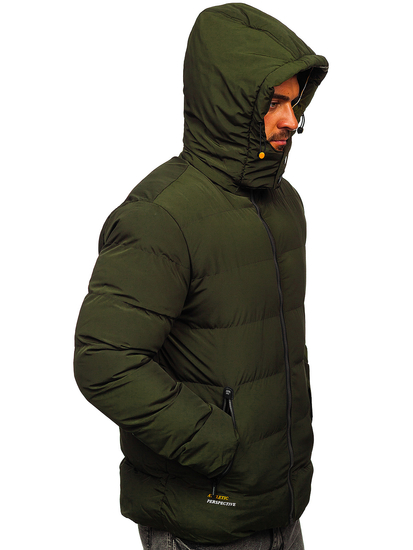 Men's Quilted Winter Jacket Green Bolf 6906