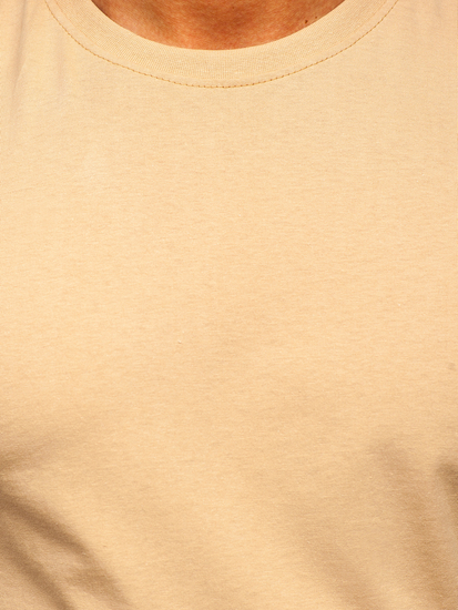 Men's Basic Cotton T-shirt Beige Bolf 192397