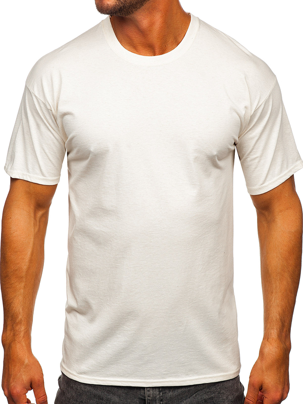 Men's Cotton Basic T-shirt Ecru Bolf B459