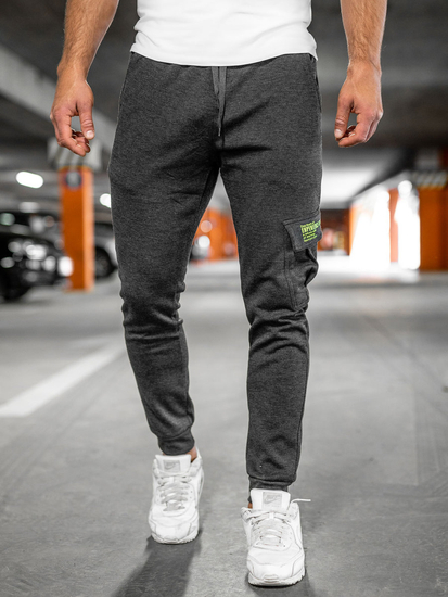 Men's Warm Cargo Sweatpants Graphite Bolf HW2173