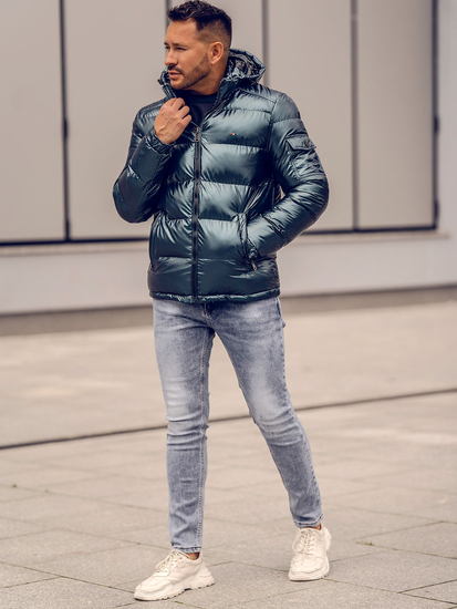 Men's Quilted Winter Jacket Green Bolf EX2138A