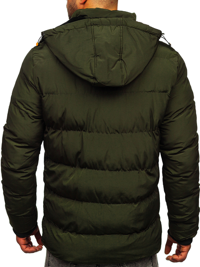 Men's Quilted Winter Jacket Green Bolf 6906