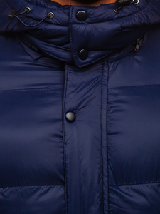 Men's Quilted Winter Jacket Navy Blue Bolf 1161