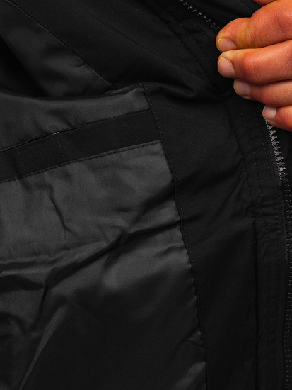 Men's Quilted Winter Jacket Black Bolf HSS052