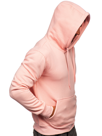 Men's Kangaroo Hoodie Light Pink Bolf 2009-38