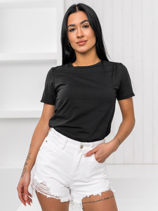 Women's Plain T-shirt Black Bolf SD211