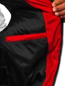 Men's Warm Quilted Gilet with Hood Red Bolf 7126