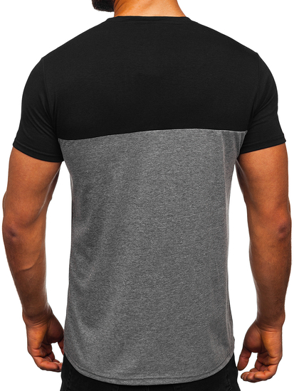 Men's Basic T-shirt with pocket Black-Graphite Bolf 8T91
