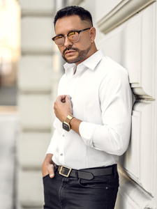 Men’s Elegant Long Sleeve Shirt White Bolf 1703A2