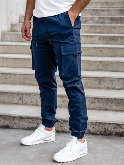 Men's Cargo Joggers Navy Blue Bolf 701