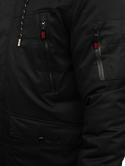 Men's Winter Parka Jacket Black Bolf 5M3123