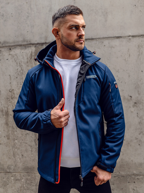 Men's Lightweight Softshell Jacket Navy blue Bolf BK122A