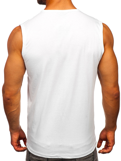 Men's Printed Tank Top White Bolf 14819