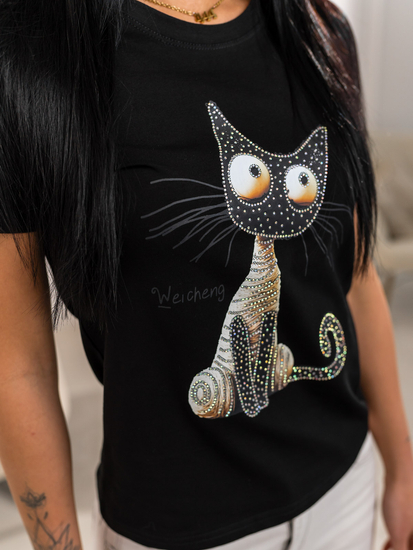 Women's Printed T-shirt Black Bolf 95T2515