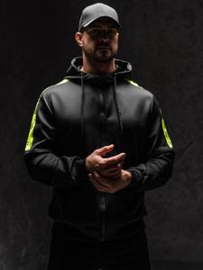 Men's Zip Hoodie Black Bolf 27B8120