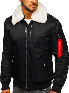 Men's Winter Pilot Jacket Black Bolf 1787