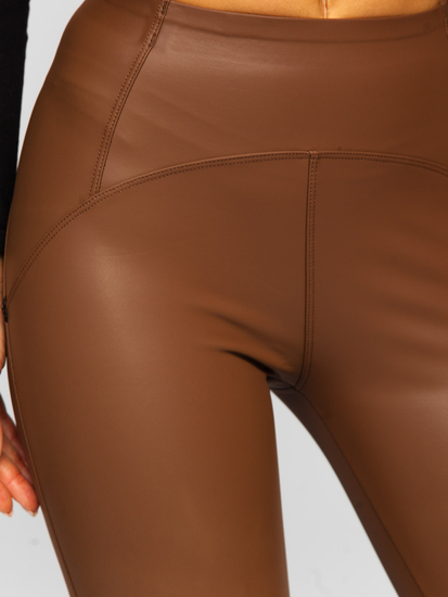 Women's Faux Leather Leggings Camel Bolf J51700
