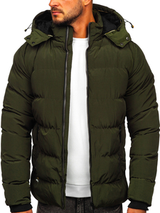 Men's Quilted Winter Jacket Green Bolf 6906