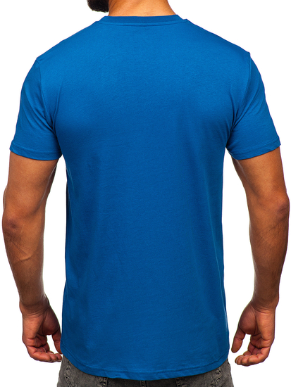 Men's Basic Cotton T-shirt Blue Bolf 192397