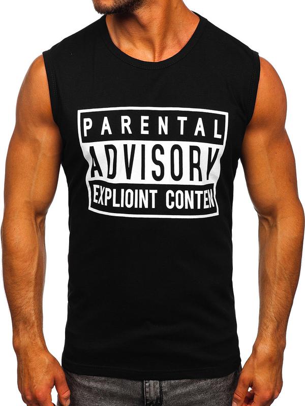 Men's Printed Tank Top Black Bolf 14828